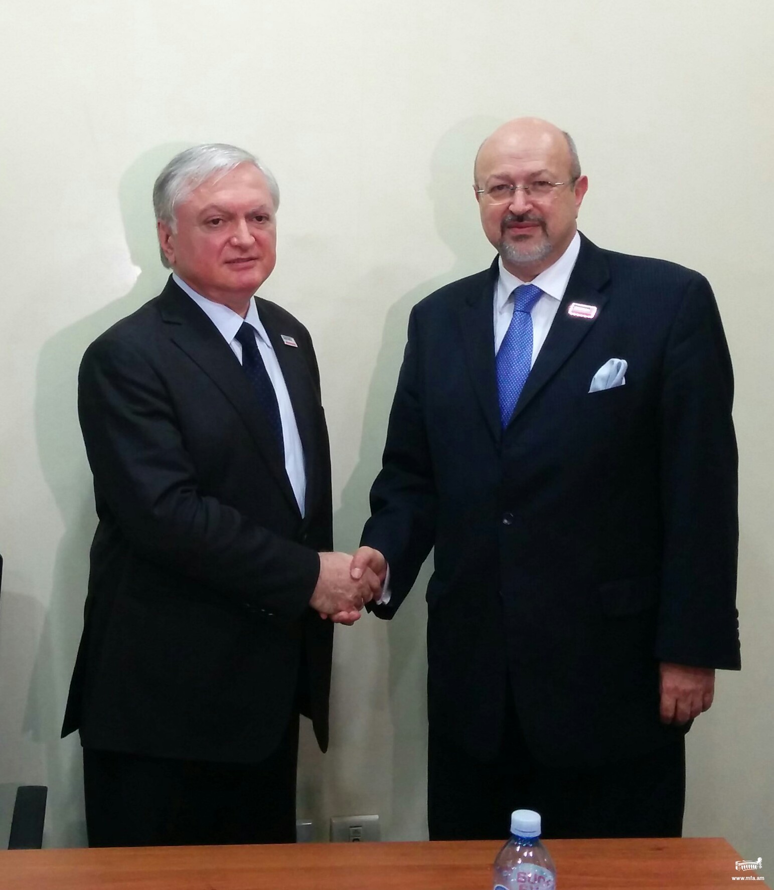 Edward Nalbandian meets the OSCE Secretary General Lamberto Zannier