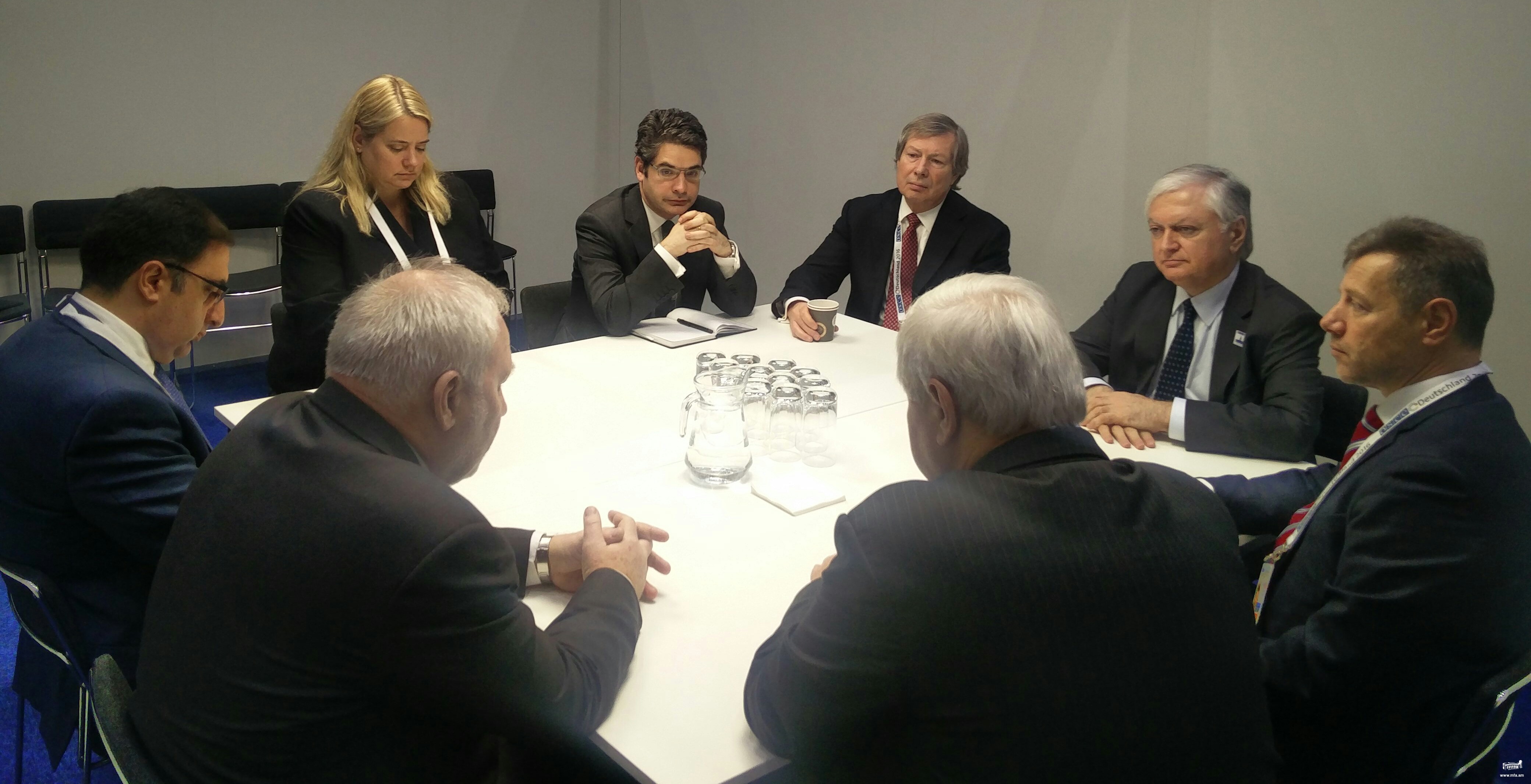 Edward Nalbandian had a meeting with the OSCE Minsk Group Co-Chairs