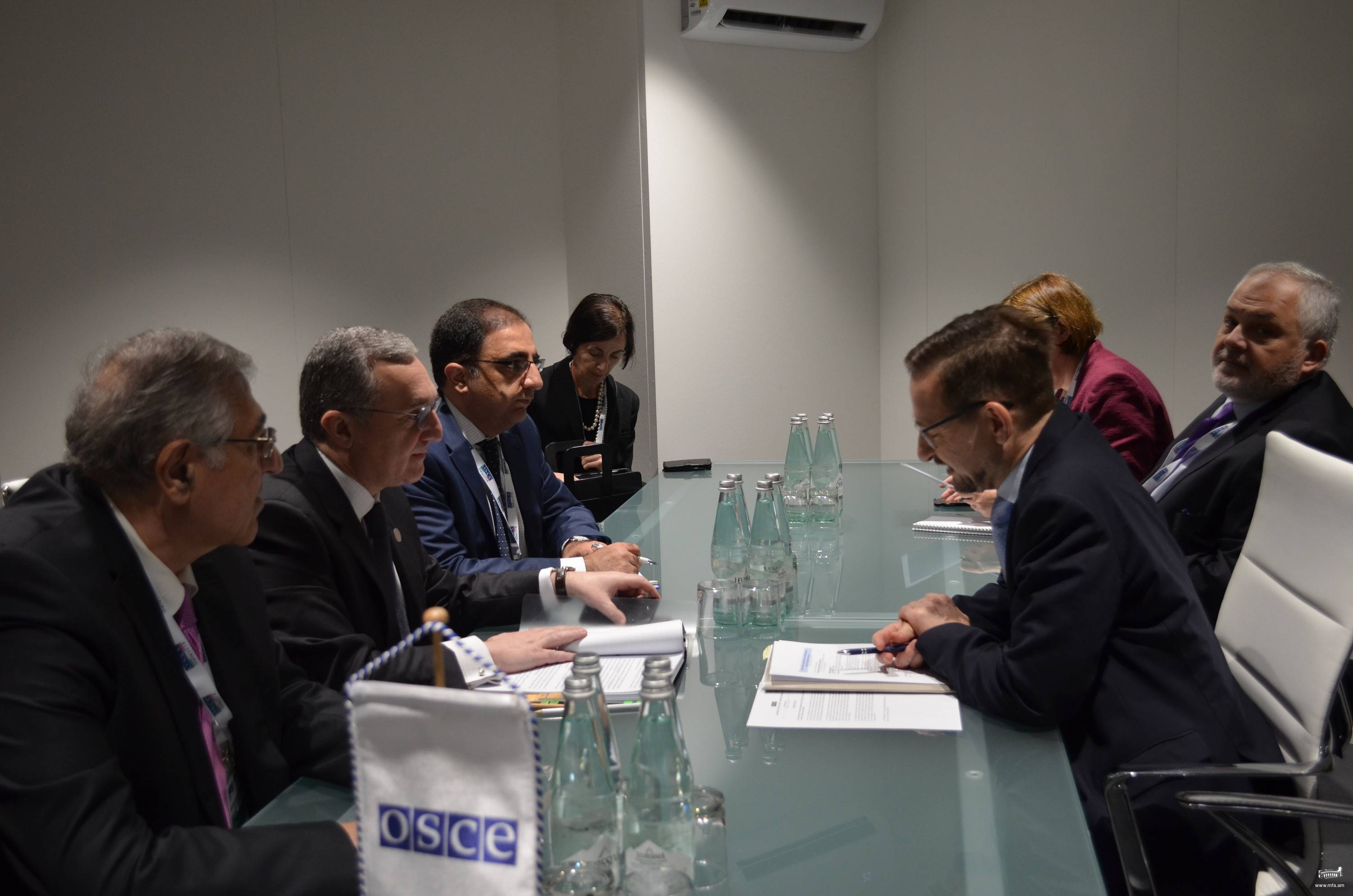 Acting Foreign Minister Zohrab Mnatsakanyan met with the OSCE Secretary-General